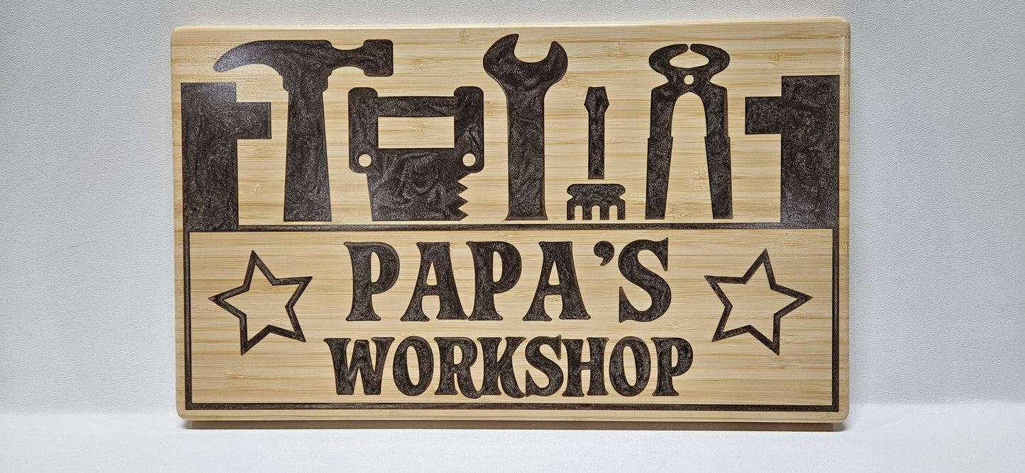 papa's workshop plaque, papa's workshop certificate