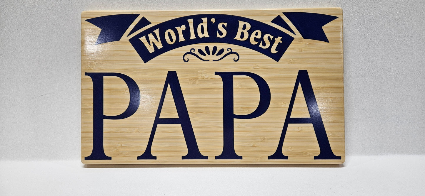 world's best papa plaque, world's best papa certificate