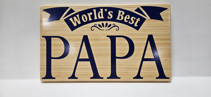 world's best papa plaque, world's best papa certificate