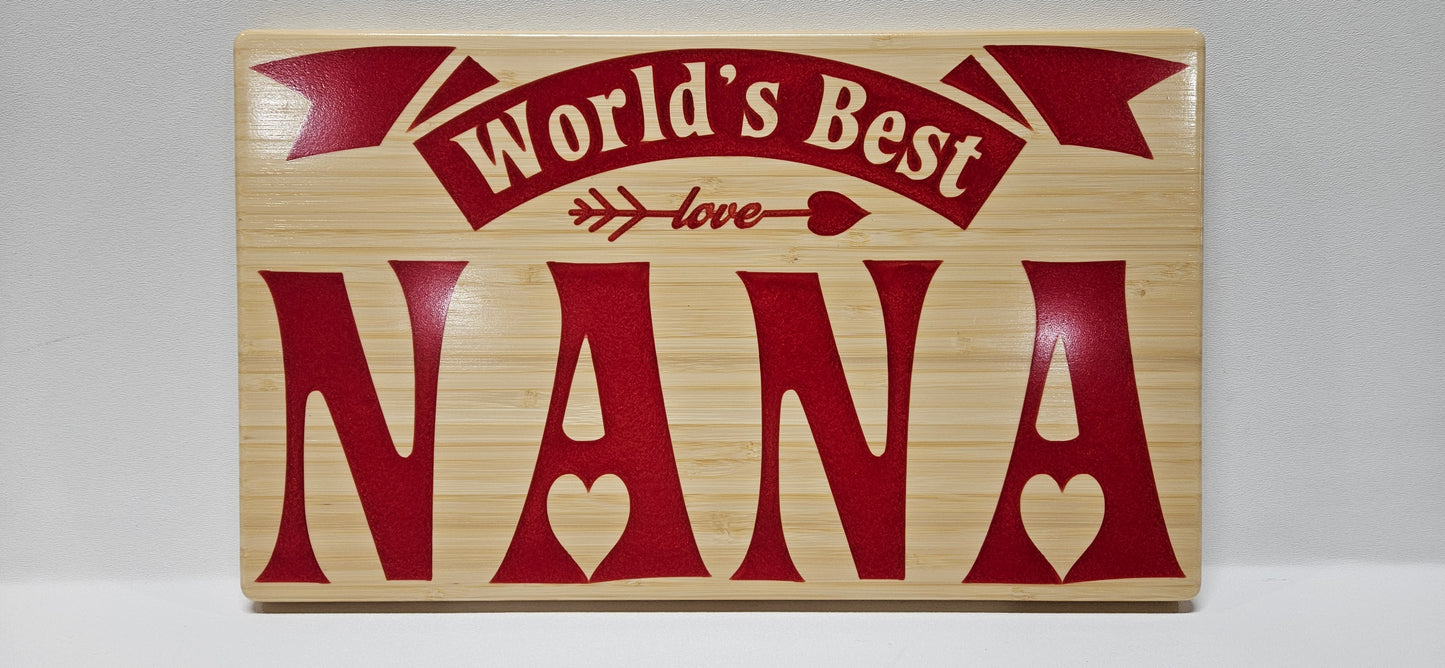 world's best nana plaque, world's best nana certificate, world's best nana sign